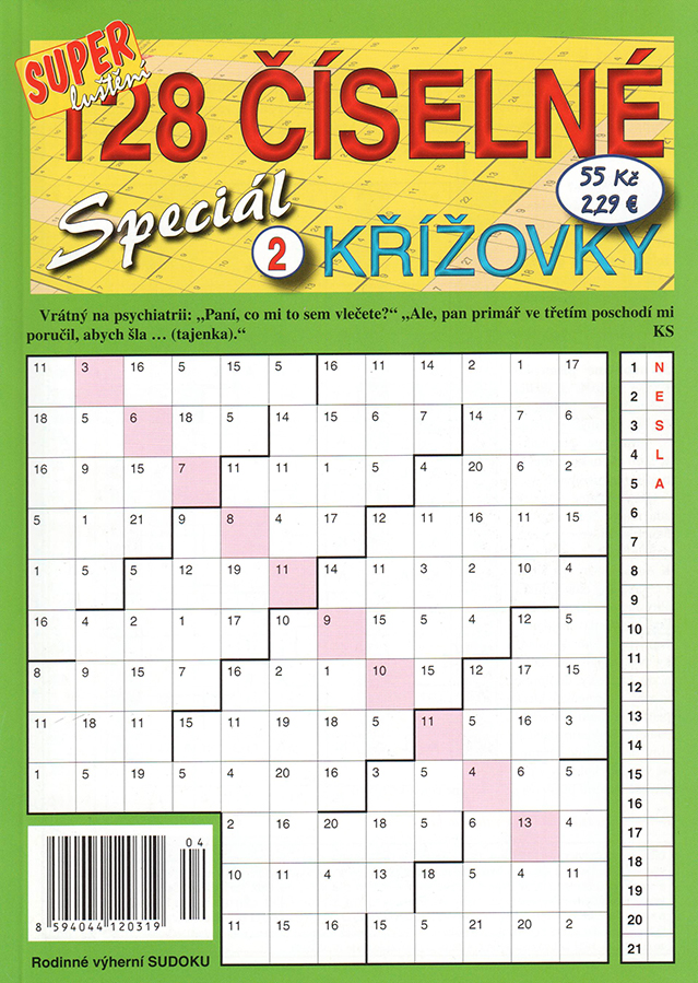 128 Číselné křížovky speciál 2/19