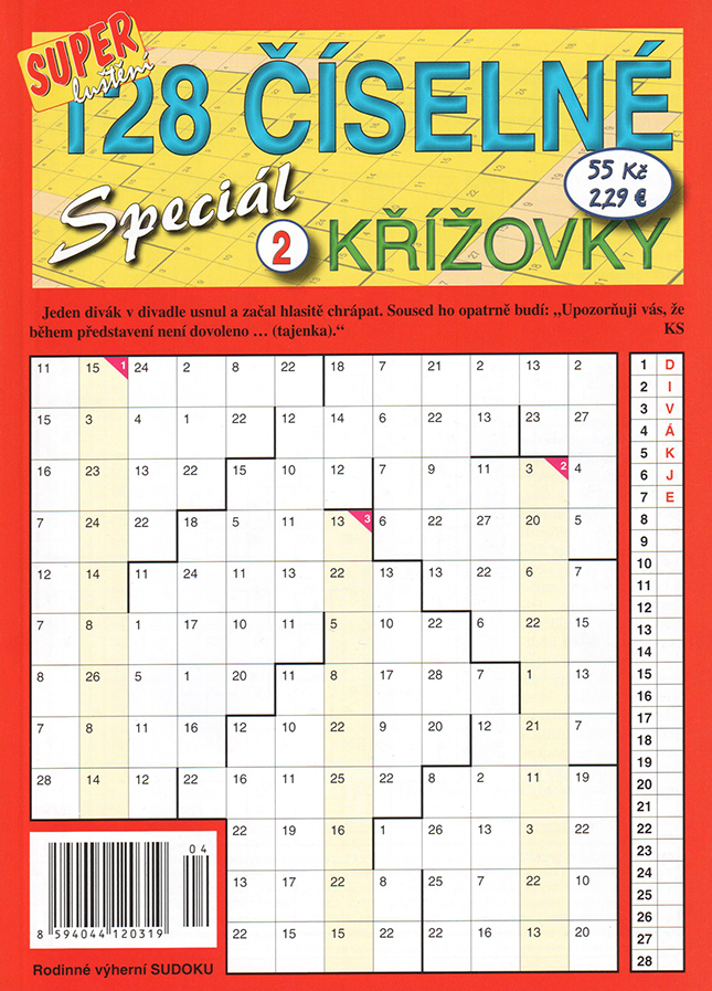 128 Číselné křížovky 2/18