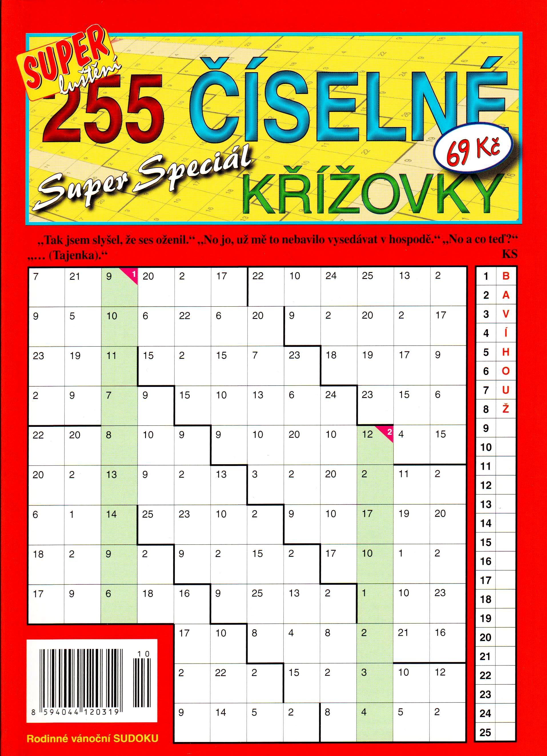 255 číselné křížovky speciál 2018