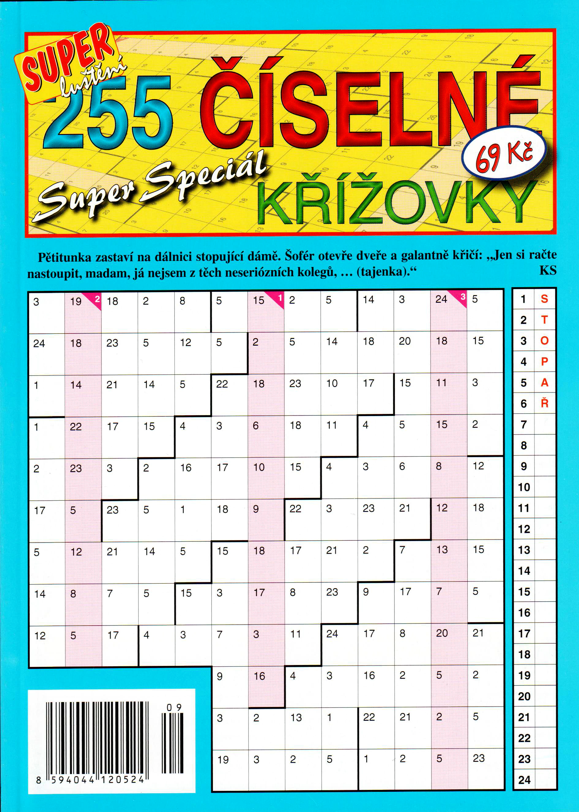 255 číselné křížovky speciál 2017